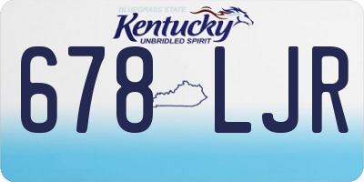 KY license plate 678LJR