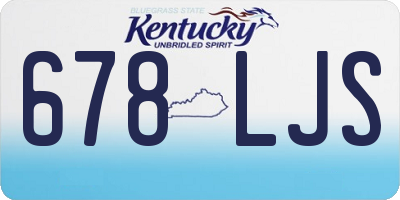 KY license plate 678LJS