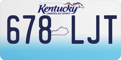 KY license plate 678LJT