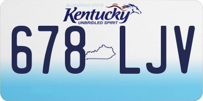 KY license plate 678LJV