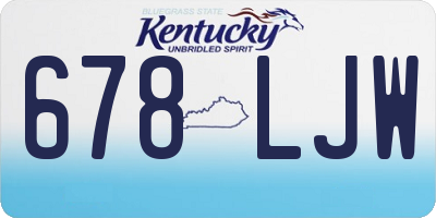 KY license plate 678LJW