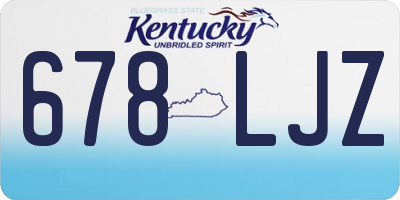 KY license plate 678LJZ