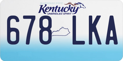 KY license plate 678LKA