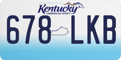 KY license plate 678LKB
