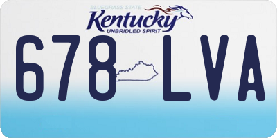 KY license plate 678LVA