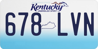 KY license plate 678LVN