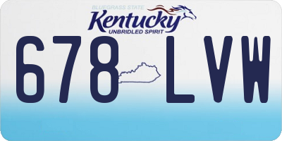 KY license plate 678LVW