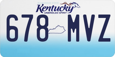 KY license plate 678MVZ