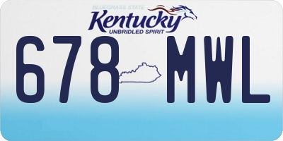 KY license plate 678MWL