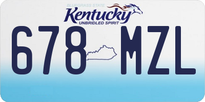 KY license plate 678MZL