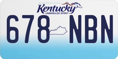 KY license plate 678NBN