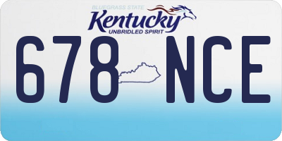 KY license plate 678NCE