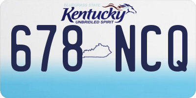 KY license plate 678NCQ