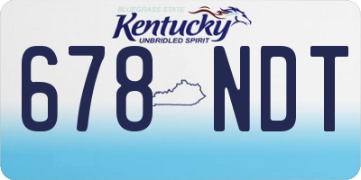 KY license plate 678NDT