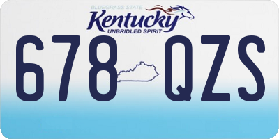 KY license plate 678QZS