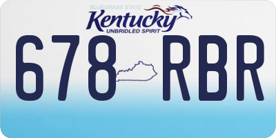 KY license plate 678RBR