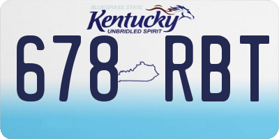 KY license plate 678RBT