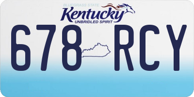 KY license plate 678RCY