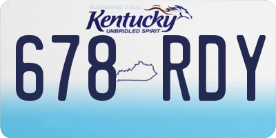 KY license plate 678RDY