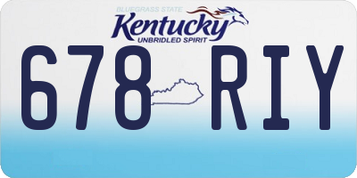 KY license plate 678RIY