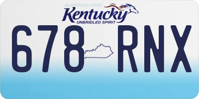 KY license plate 678RNX