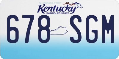 KY license plate 678SGM