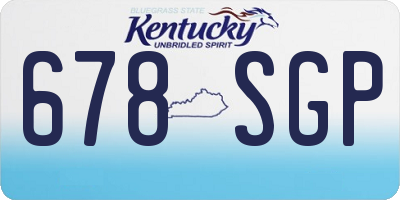KY license plate 678SGP