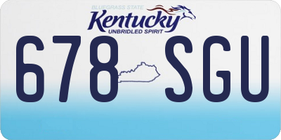 KY license plate 678SGU