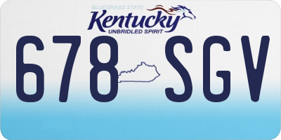 KY license plate 678SGV