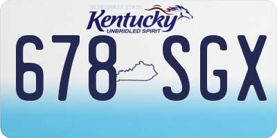 KY license plate 678SGX