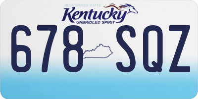 KY license plate 678SQZ