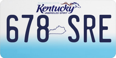 KY license plate 678SRE