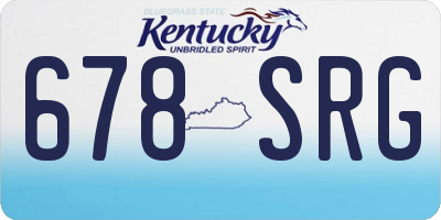 KY license plate 678SRG