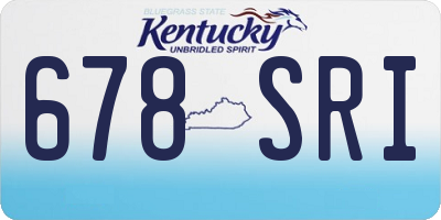 KY license plate 678SRI