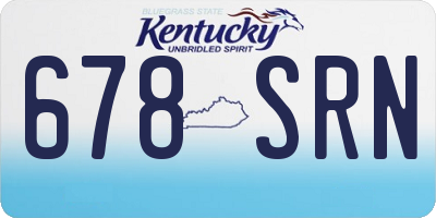 KY license plate 678SRN