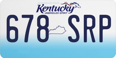 KY license plate 678SRP