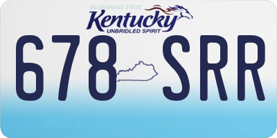 KY license plate 678SRR