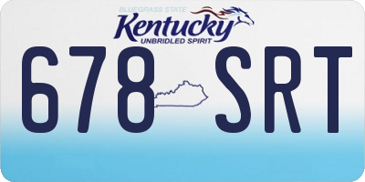 KY license plate 678SRT