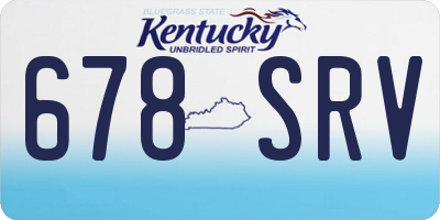 KY license plate 678SRV