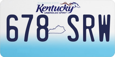 KY license plate 678SRW