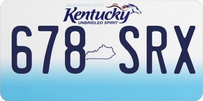 KY license plate 678SRX