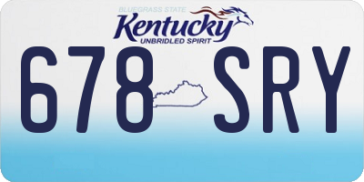 KY license plate 678SRY