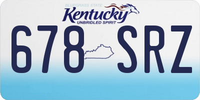 KY license plate 678SRZ