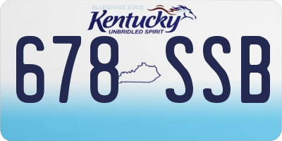 KY license plate 678SSB