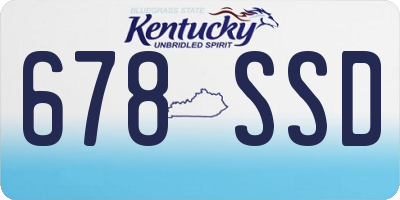 KY license plate 678SSD