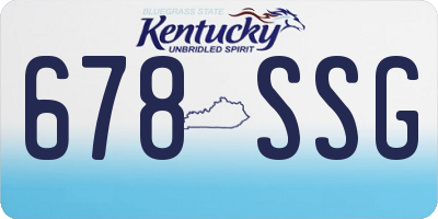 KY license plate 678SSG