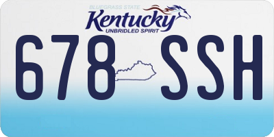 KY license plate 678SSH
