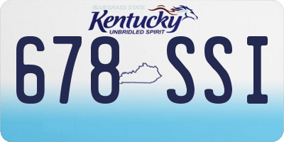 KY license plate 678SSI