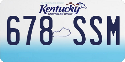 KY license plate 678SSM