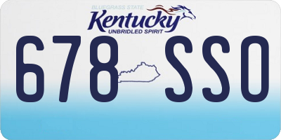 KY license plate 678SSO